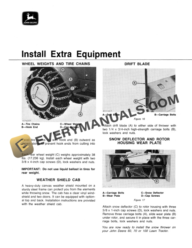 John Deere 32A Snowthrower Operator Manual OMM49119-2