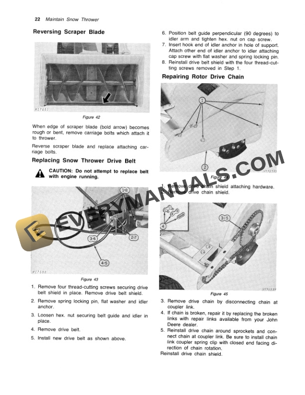 John Deere 32A Snowthrower Operator Manual OMM49119-3