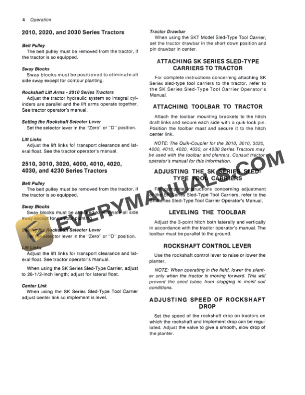 John Deere 33 VEGETABLE PLANTER Operator Manual OMA25188-2