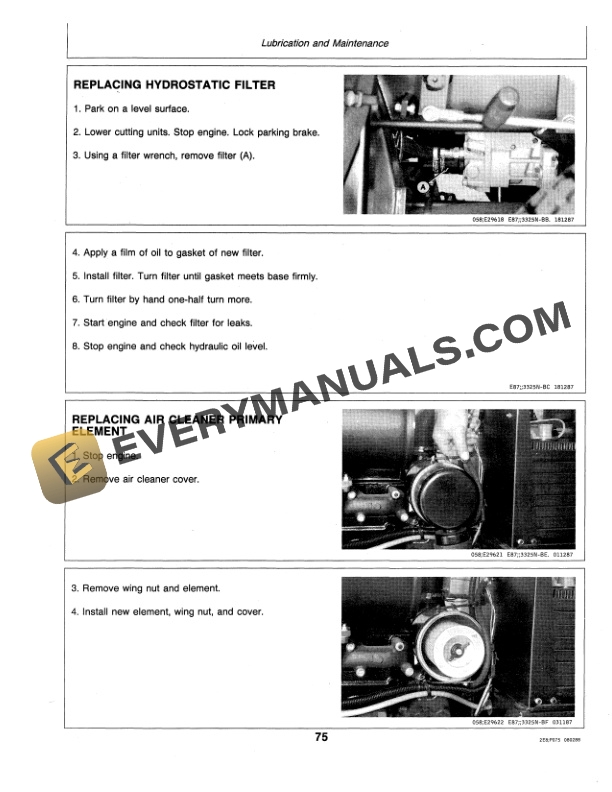 John Deere 3325 PROFESSIONAL TURF MOWER Operator Manual OMET14903-3