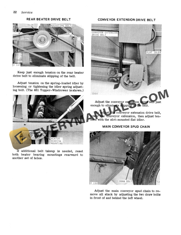 John Deere 341 AND 461 BEET TOPPER WINDROWER Operator Manual OMGA10001 3