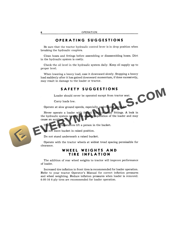 John Deere 35 SERIES 1 FARM LOADERS Operator Manual OMC13982 2