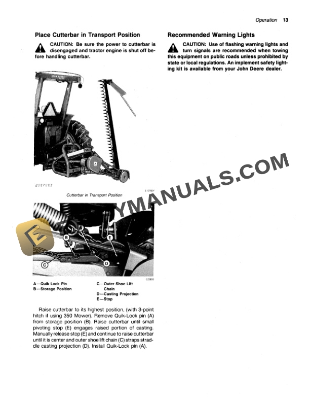 John Deere 350 AND 450 MOWERS Operator Manual OME58660 2