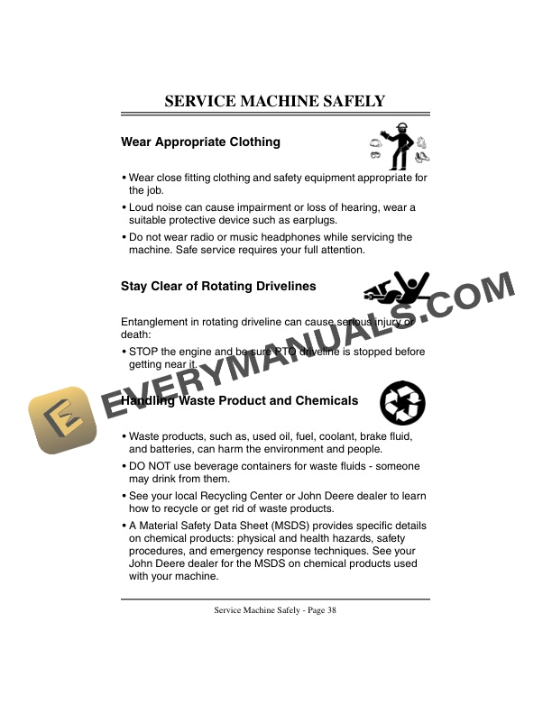 John Deere 365 HYDRAULIC GANG MOWER Serial No. 010001 Operator Manual OMMT1773 2