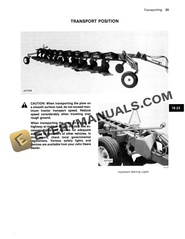 John Deere 3700 Drawn Flex Plow Operator Manual OMA49086 2