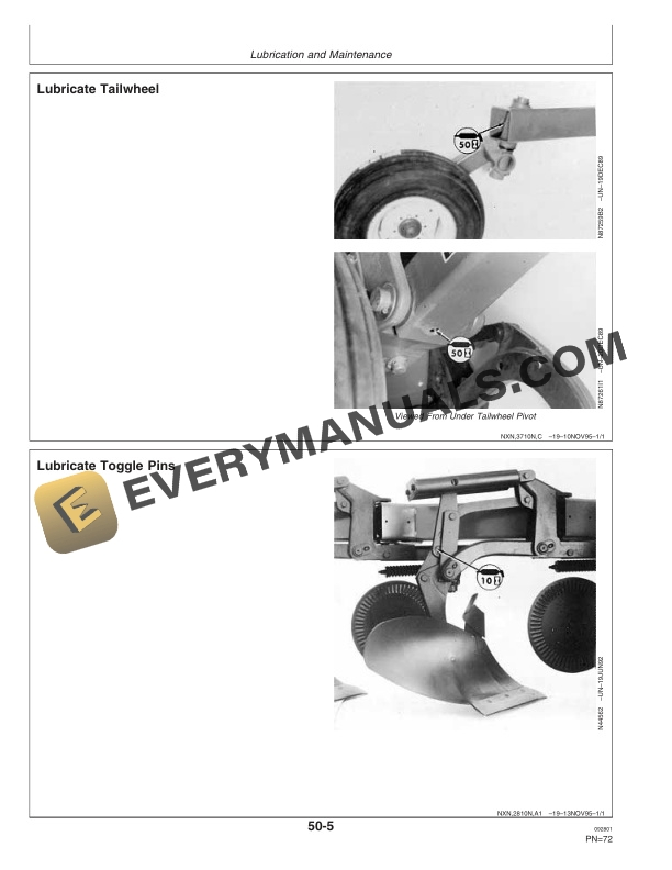 John Deere 3710 Drawn Flex Moldboard Plow Operator Manual OMN300044 3