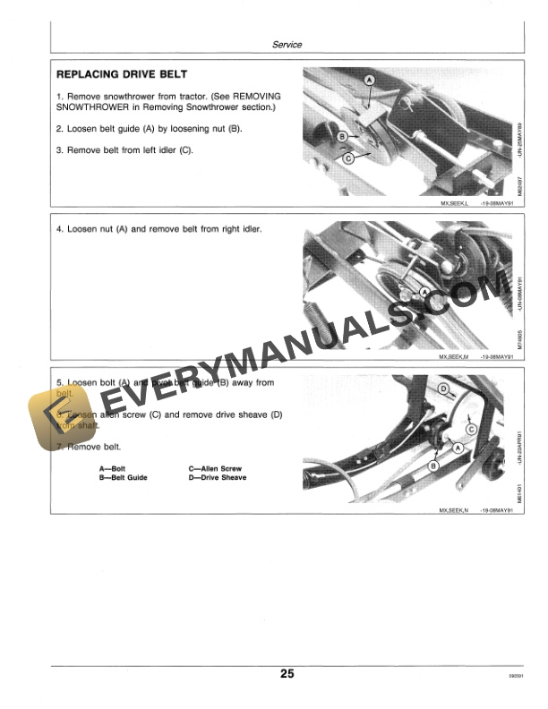 John Deere 38 INCH SNOWTHROWER 100 SERIES TRACTORS Operator Manual OMM79212 3