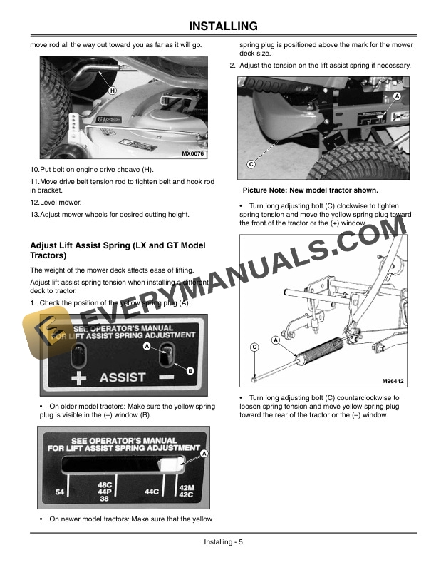 John Deere 38-Inch Mower Decks Operator Manual OMM142633-2