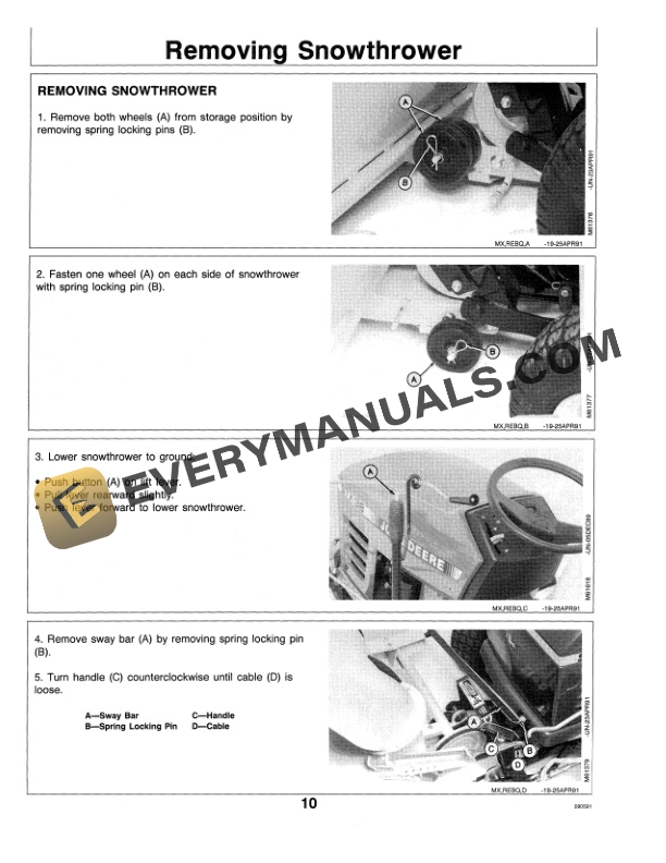 John Deere 38-Inch Snowthrower for STX Tractor Operator Manual OMM79188-2