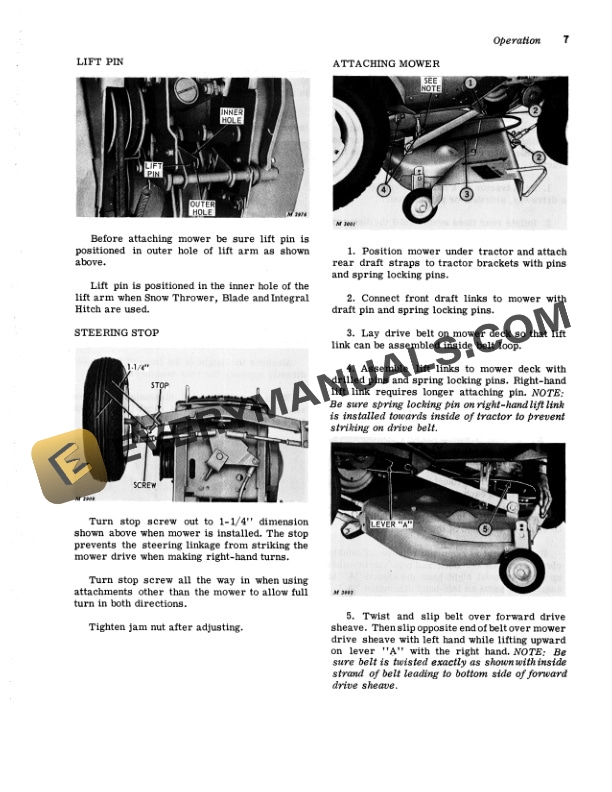 John Deere 38 Rotary Mower for 110 Lawn and Garden Tractor Operator Manual OMM40540-2