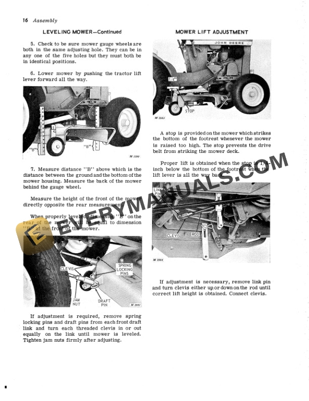 John Deere 38 Rotary Mower for 110 Lawn and Garden Tractor Operator Manual OMM40540-3