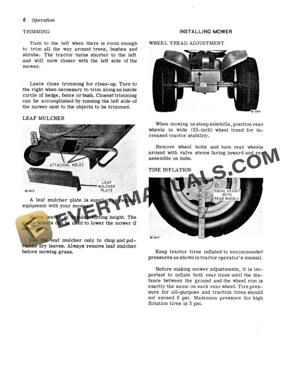 John Deere 38 Rotary Mower for 110 Lawn and Garden Tractor Operator Manual OMM41126-2