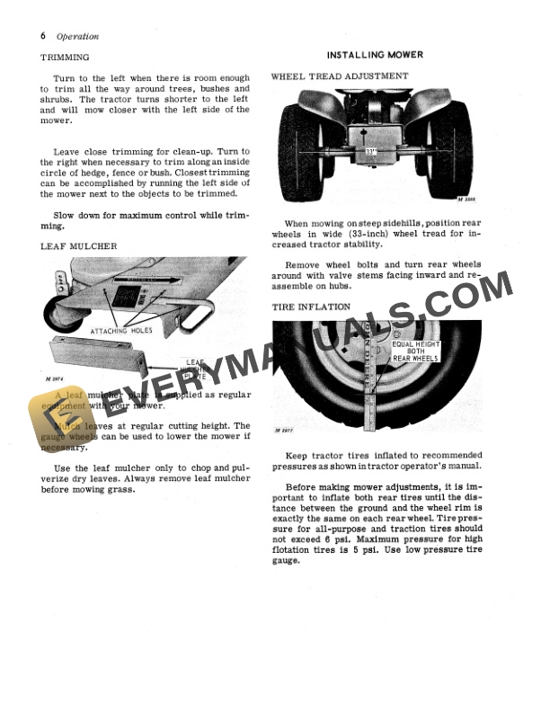 John Deere 38 Rotary Mower for 110 Lawn and Garden Tractors Operator Manual OMM41422-2