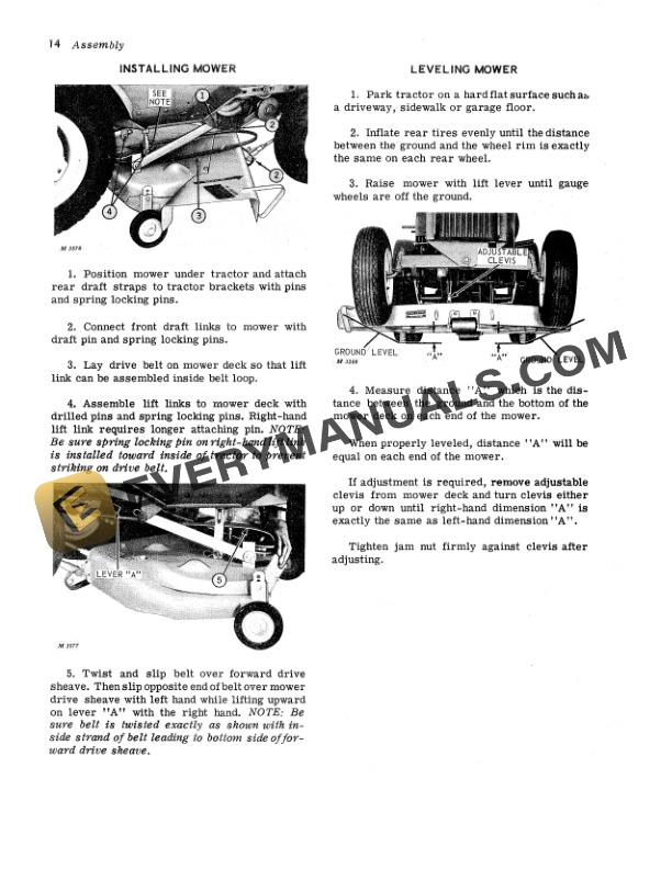 John Deere 38 Rotary Mower for 110 Lawn and Garden Tractors Operator Manual OMM41422-3
