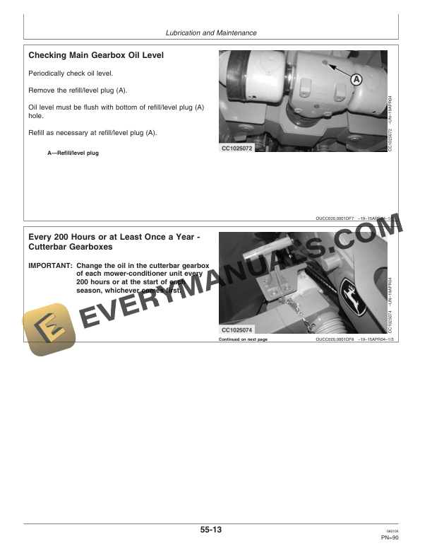 John Deere 381 and 388 Twin Rear Mounted Mower-Conditioner Operator Manual OMCC58290 5 John Deere 381 and 388 Twin Rear Mounted Mower-Conditioner Operator Manual OMCC58290-3