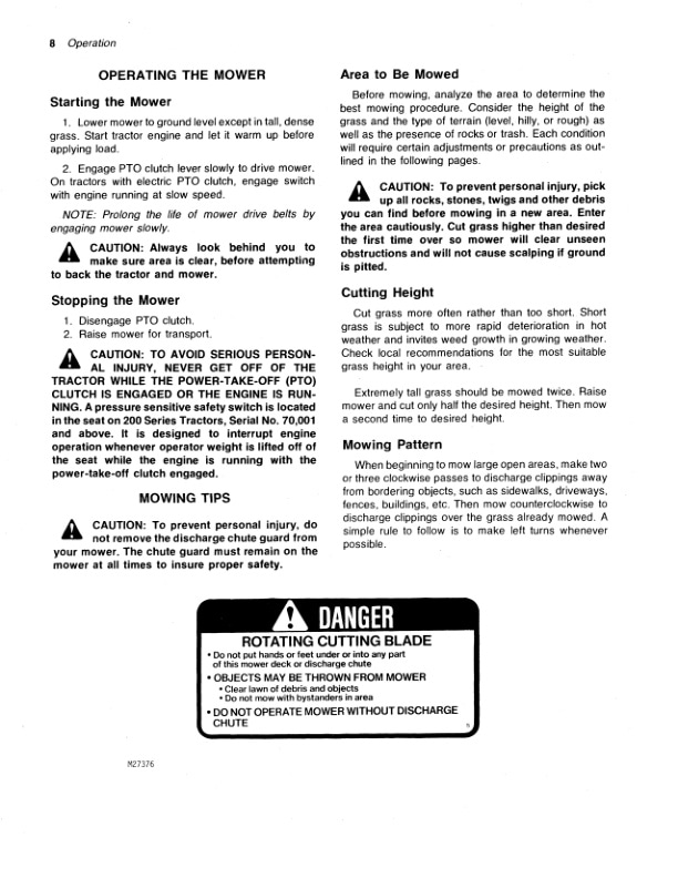 John Deere 39 47 Rotary Mower Operator Manual OMM48953-2
