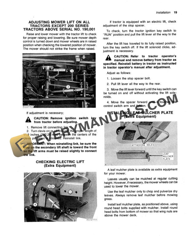 John Deere 39 Rotary Mower Operator Manual OMM86121-3