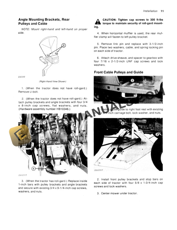 John Deere 397 Center-Mounted Rotary Mower Operator Manual OMGA10293-3