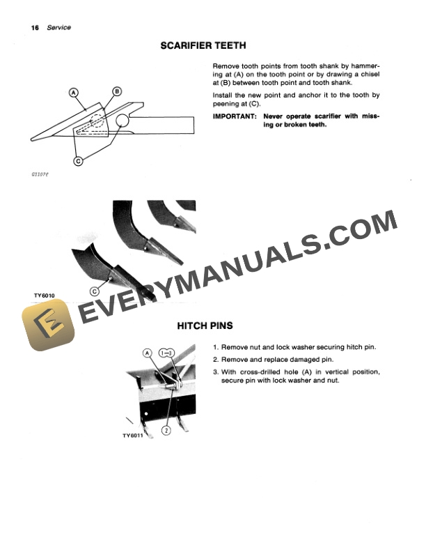 John Deere 40 and 50 Utility Box Scraper Operator Manual OMTY3996-3