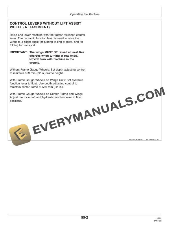 John Deere 400 Series Rotary Hoe Operator Manual OMN200820-3