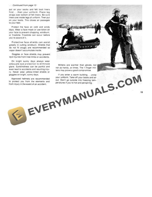 John Deere 400 and 500 Snowmobile Operator Manual OMM63442-2