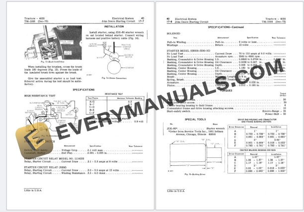 John Deere 4000 4020 Tractor Technical Manual TM1006 PDF 6 John Deere 4000 4020 Tractor Technical Manual TM1006 PDF - Image 4