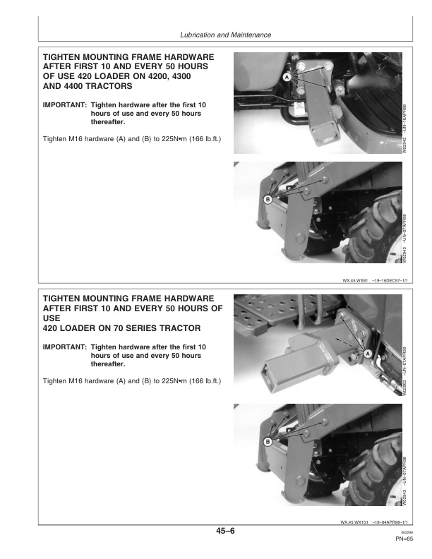 John Deere 410 and 420 Loader Operator Manual OMW44978-3