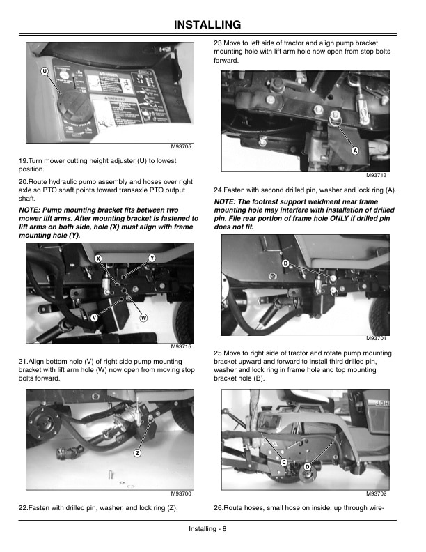 John Deere 42 Hydraulic Tiller Operator Manual OMM146096-2