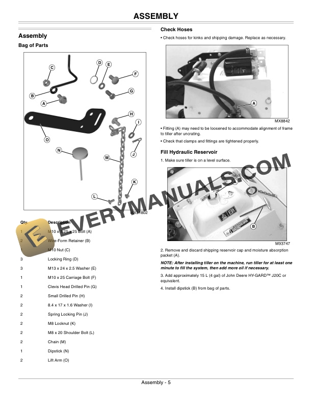 John Deere 42-Inch Hydraulic Tiller Operator Manual OMM167827 2 John Deere 42-Inch Hydraulic Tiller Operator Manual OMM167827-2