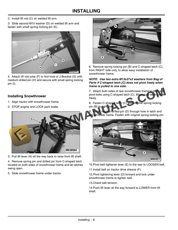 John Deere 42-Inch Snowthrower Operator Manual OMM141984-2
