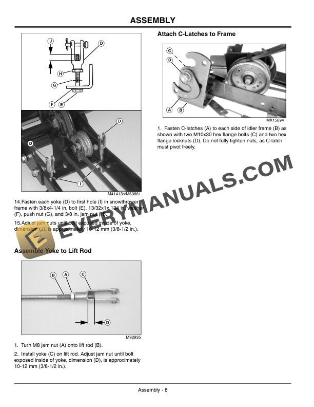 John Deere 42-Inch Snowthrower Operator Manual OMM147962-2