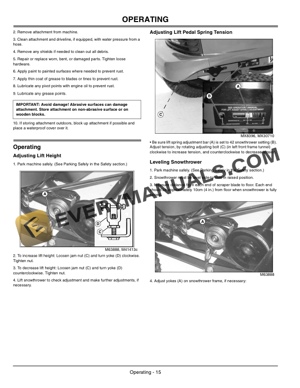 John Deere 42-Inch Snowthrower Operator Manual OMM149833-3