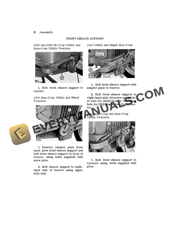 John Deere 42 Snow Plow Operator Manual OMW15072-3