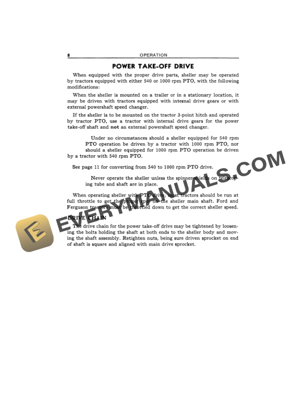 John Deere 43 CORN SHELLER Operator Manual OMC34 2