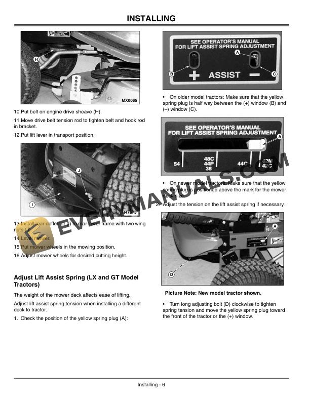 John Deere 44 Inch Piranha Mower Decks Operator Manual OMM142637 2