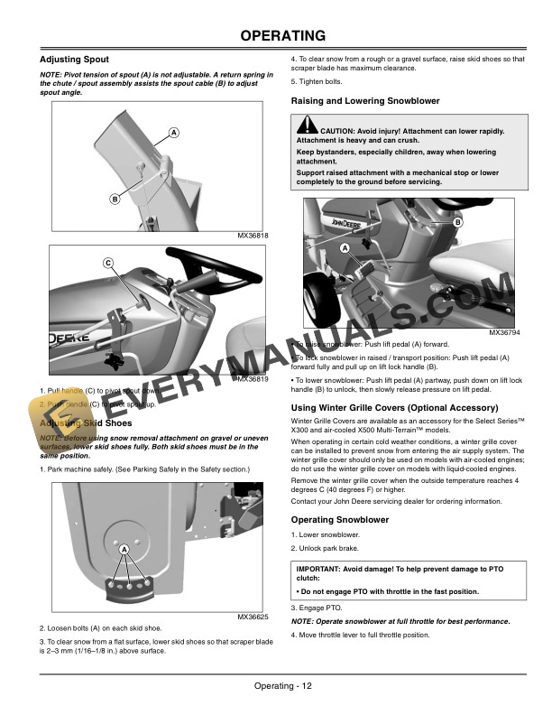 John Deere 44 Inch Snowblower Operator Manual OMM151683 3