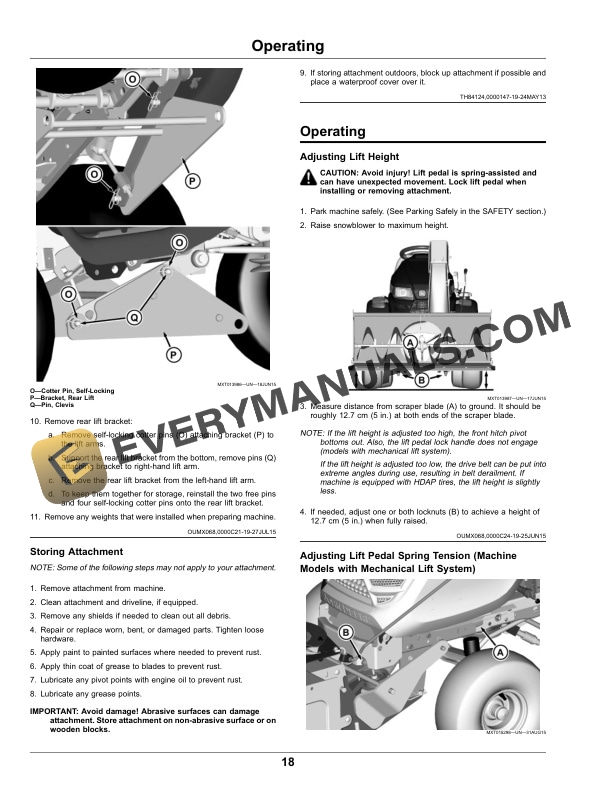 John Deere 44-Inch and 47-Inch Snowblower For Select Series Tractor Operator Manual OMM175574 5 John Deere 44-Inch and 47-Inch Snowblower for Select Series Tractor Operator Manual OMM175574-3