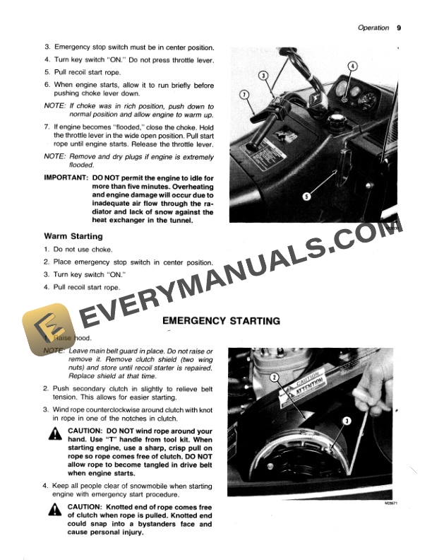 John Deere 440 LIQUIFIRE SNOWMOBILE Operator Manual OMM69171 2