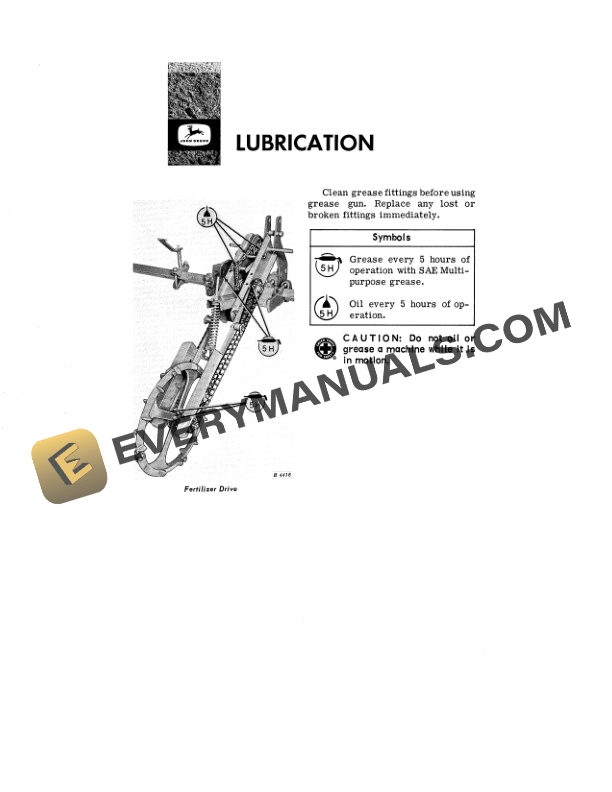 John Deere 445 TOOLBAR FERTILIZER UNIT Operator Manual OMB25249 3