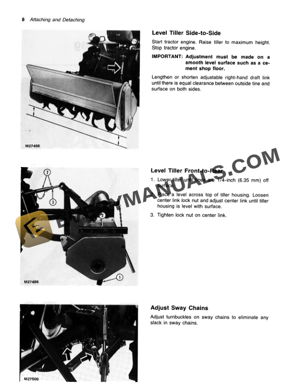 John Deere 448 Rotary Tiller Operator Manual OMM83779 2