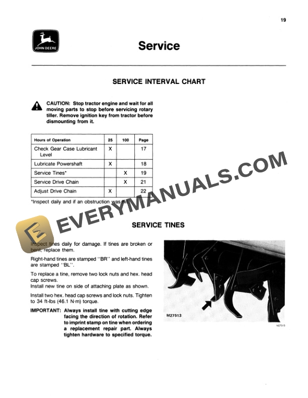 John Deere 448 Rotary Tiller Operator Manual OMM83779 3