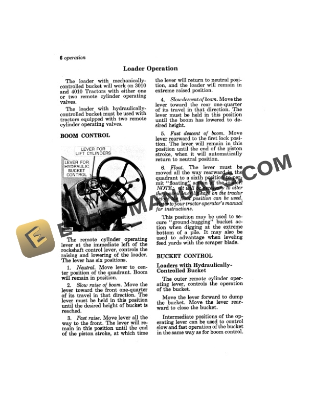 John Deere 45 Series 1 Hydraulic Farm Loader Operator Manual OMC12410 2