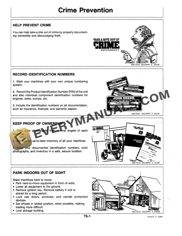 John Deere 450 Hydra Push Manure Spreader Operator Manual OMW37979 3