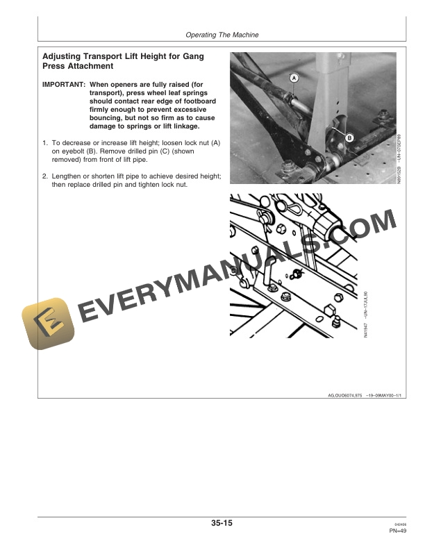John Deere 450 Series Grain Drill Operator Manual OMN300435 2