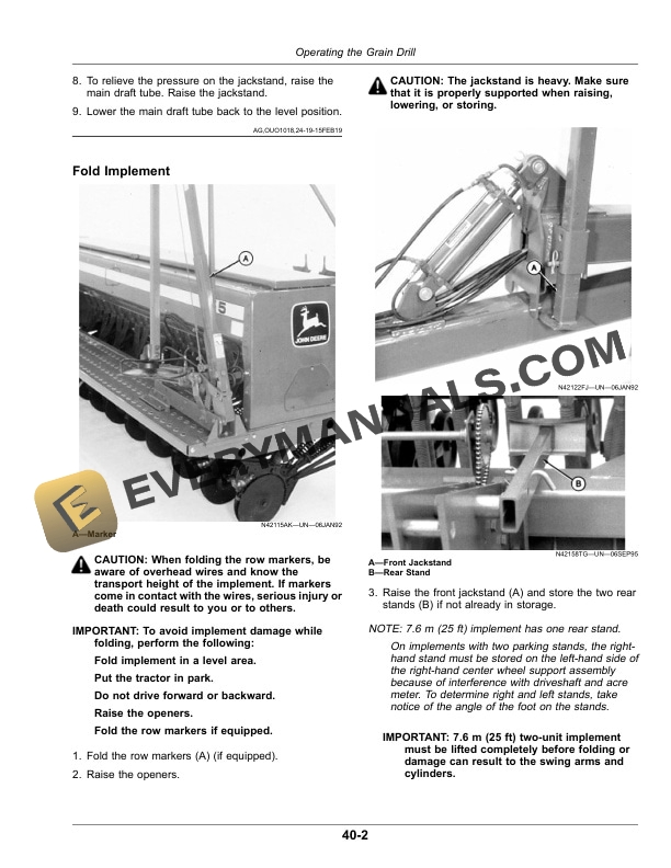 John Deere 455 Grain Drill Operator Manual OMKK72406 4 John Deere 455 Grain Drill Operator Manual OMKK72406-2