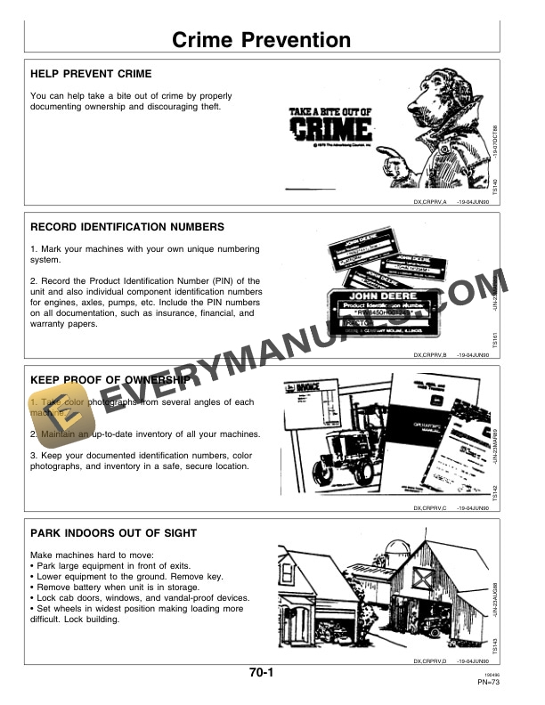 John Deere 455 Hydra Push Manure Spreader Operator Manual OMW40685 3