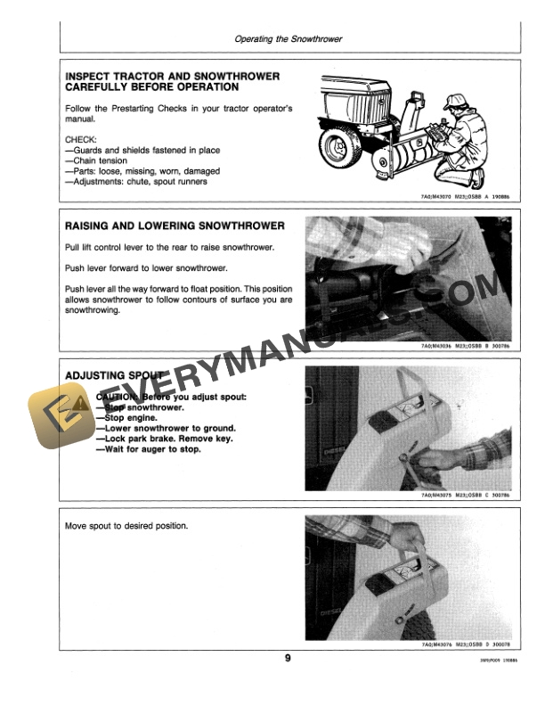 John Deere 46 INCH SNOWTHROWER Operator Manual OMM70555 2