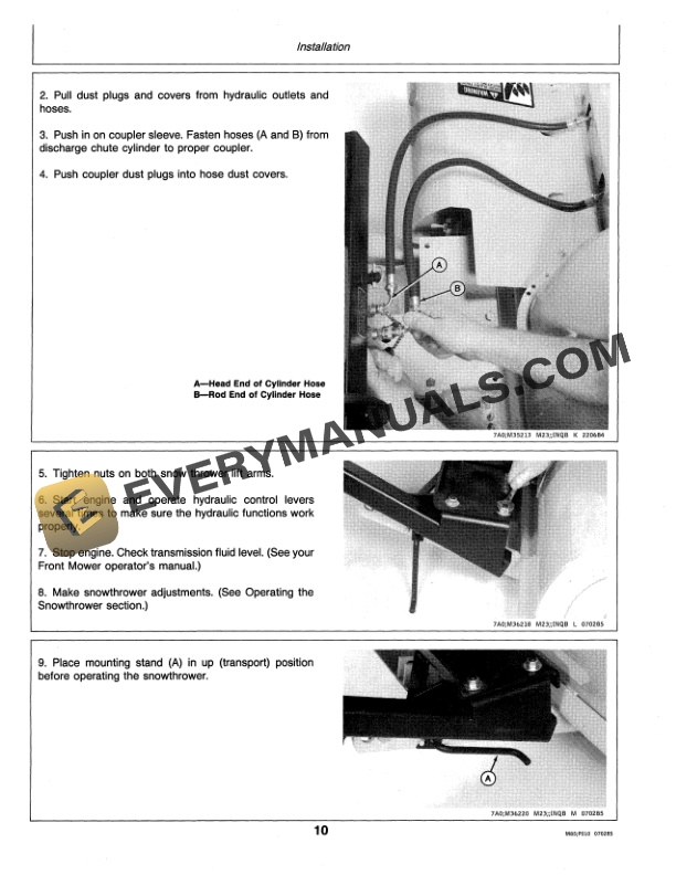 John Deere 46 Inch FM Snowthrower Operator Manual OMM89509 2