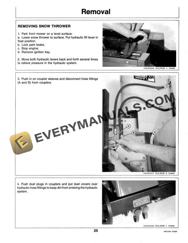 John Deere 46 Inch FM Snowthrower Operator Manual OMM89509 3