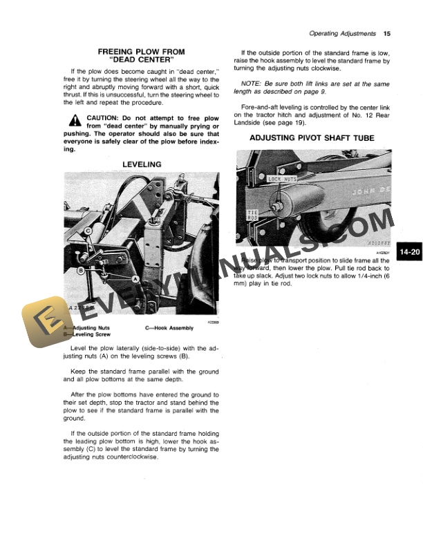 John Deere 4600 INTEGRAL TWO WAY MOLDBOARD PLOW Operator Manual OMA43433 2